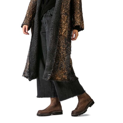 stivaletto cerniera retro testa di moro