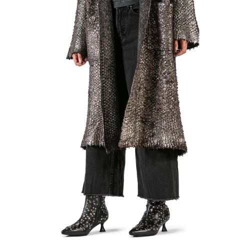 tronchetto multiborchie in pelle nera