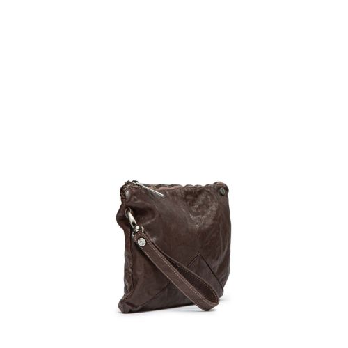 clutch POLLY NEW in pelle dark taupe 