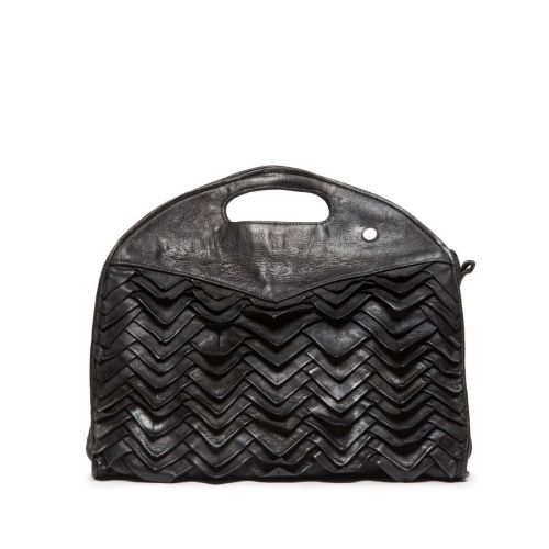 shopper GISELLA MANIS in pelle nera 