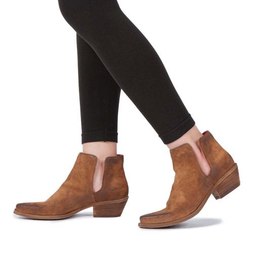 accollato in camoscio cuoio 