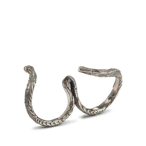 anello doppio in argento