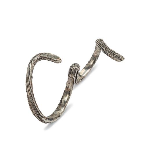 anello doppio in argento