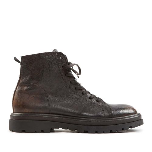 anfibi laccio nascosto in pelle marrone