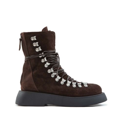 anfibi pedula in camoscio marrone 