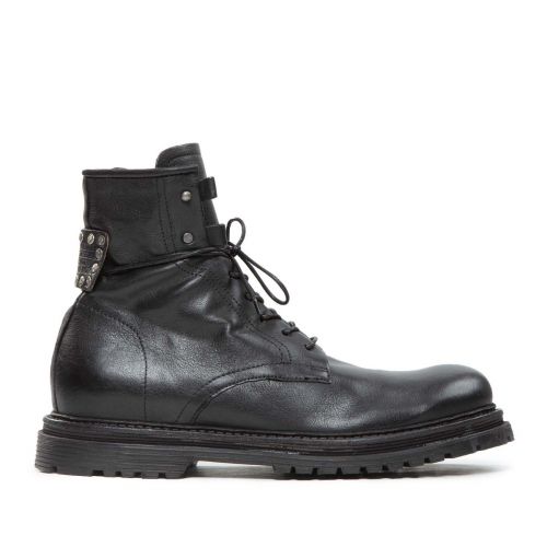 anfibi STATIC in pelle nera 