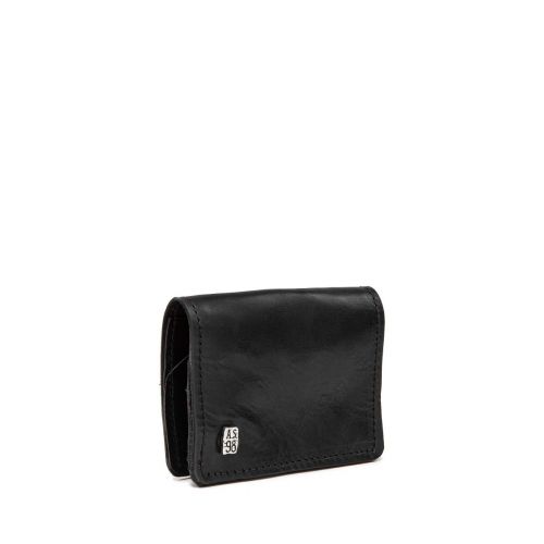 portatessere in pelle nera