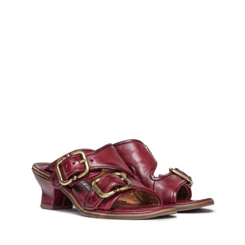 sabot BREAK in pelle rubino 