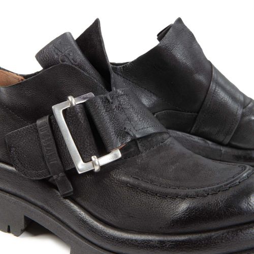 slipon DIBLA con fibbia in pelle nera