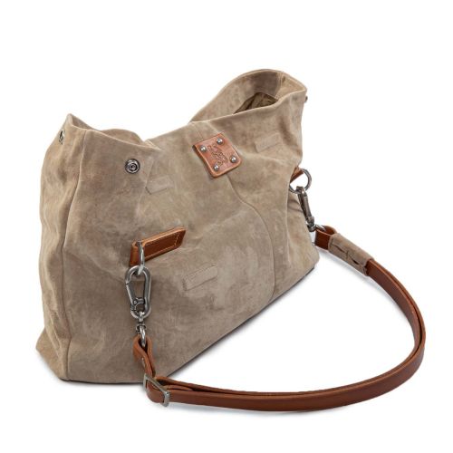 baguette patta in pelle beige