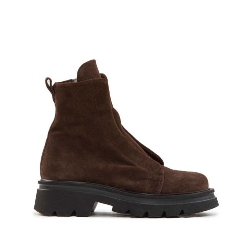 biker NORIKO NO LACE in camoscio marrone 