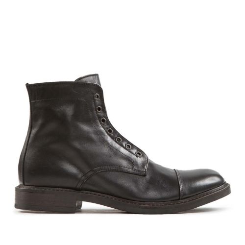 biker occhielli metallo in pelle nera
