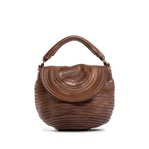 borsa a tracolla in pelle marrone