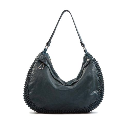 borsa nodi in pelle pavone