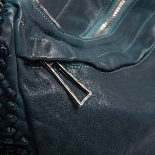 borsa nodi in pelle pavone