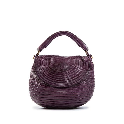 borsa a tracolla in pelle viola
