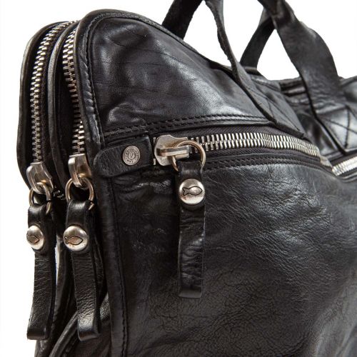 cartella NOCE in pelle nera