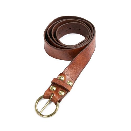 cintura in pelle cognac 