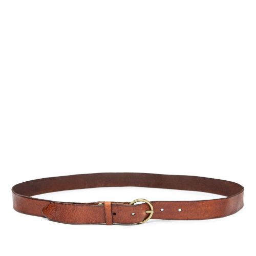 cintura in pelle cognac 