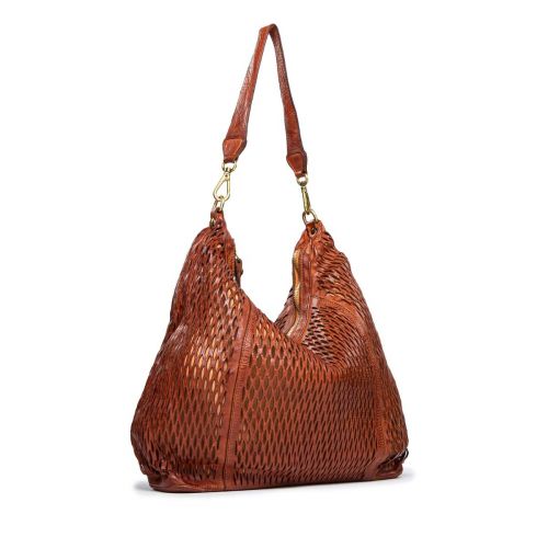 monospalla in pelle laserata cuoio 