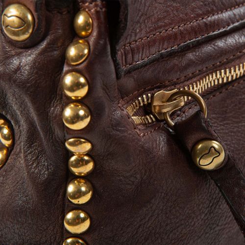 monospalla NADIA in pelle testa di moro