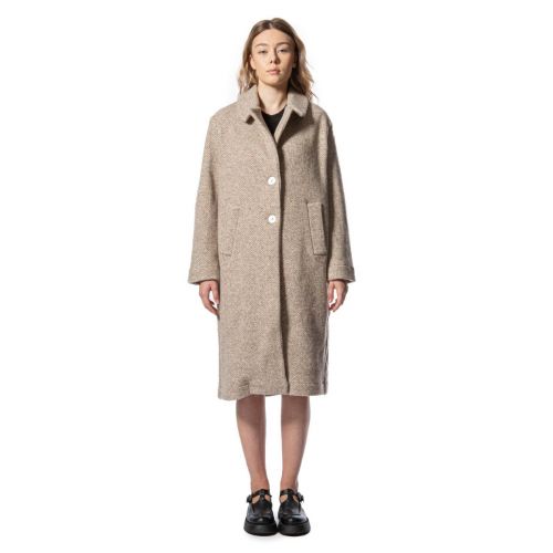 cappotto MARION in tessuto spinato 