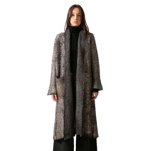 cardigan lungo laminato