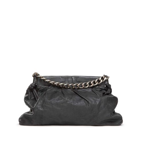 cartella TINA in pelle nera 