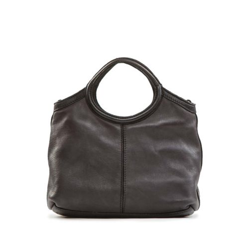 shopper piccola CAMILLA in pelle nera