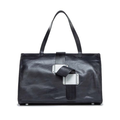 x Corazza - shopper PRAIRE in pelle nera 