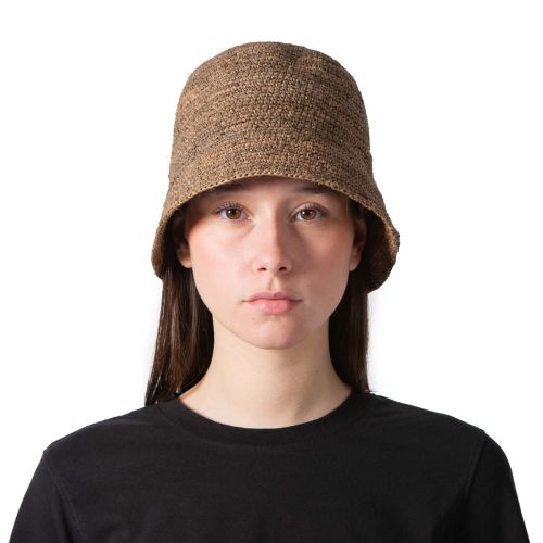 cloche ANDAO intrecciata in paglia tea 