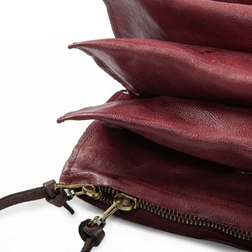 clutch soffietto in pelle madera