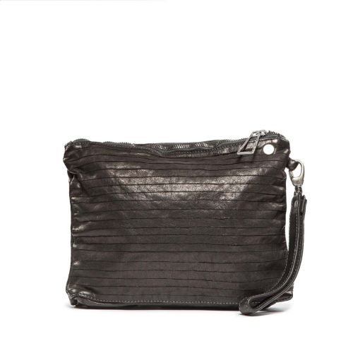 clutch GEA ARPA in pelle nera 