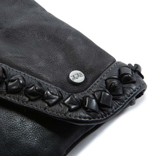 clutch NICOLE nodi in pelle nera
