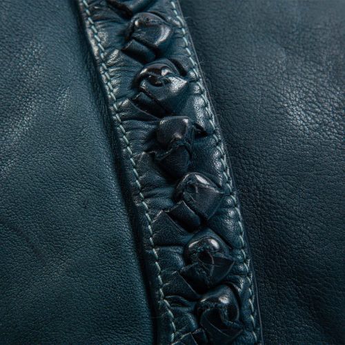 clutch NICOLE nodi in pelle pavone