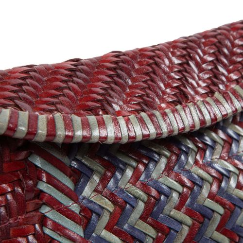 clutch PILLOW in pelle bordeaux