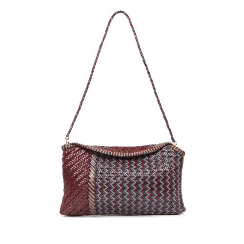 clutch PILLOW in pelle bordeaux