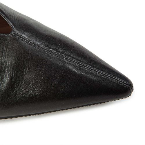 decollete scollo v pelle nera