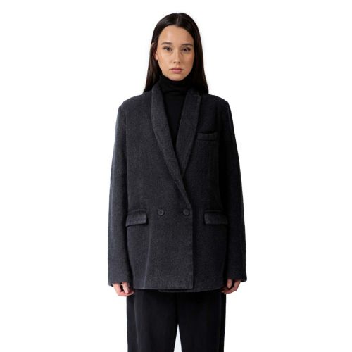 giacca doppiopetto in panno di cashemere