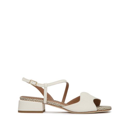 sandali asimmetrici MUSA in pelle bianca 