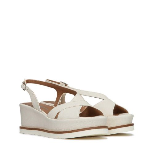 zeppe asimmetriche JILXLG in pelle bianca