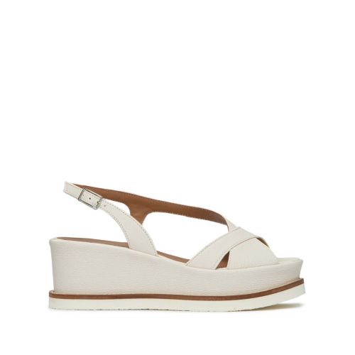 zeppe asimmetriche JILXLG in pelle bianca