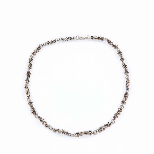 catena CUBI in argento e bronzo