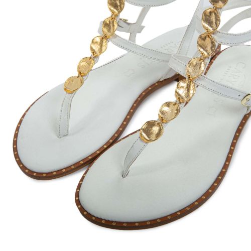 sandalo schiava in pelle bianca