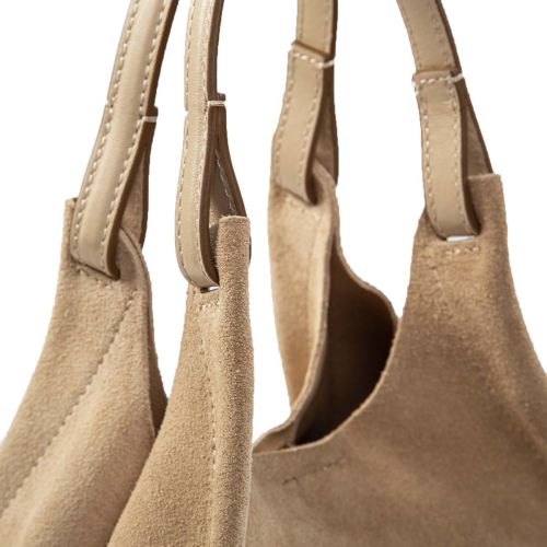 shopper DUA media in camoscio nude