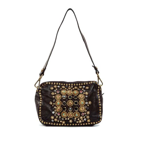 bauletto mini borchie testa di moro