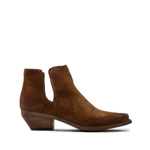 tronchetto in camoscio cuoio