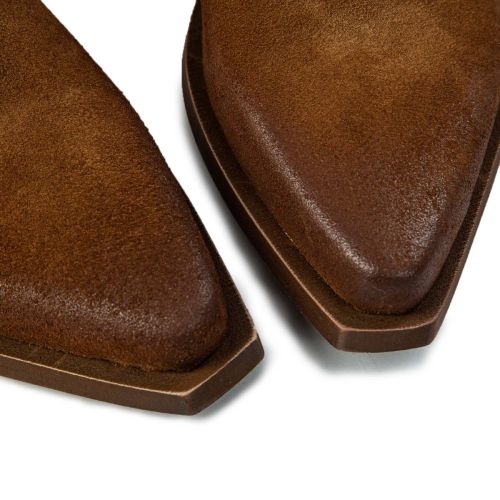 tronchetto in camoscio cuoio