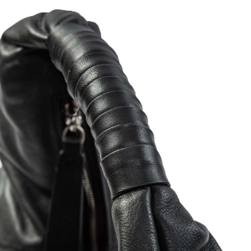 borsa monospalla in pelle nera