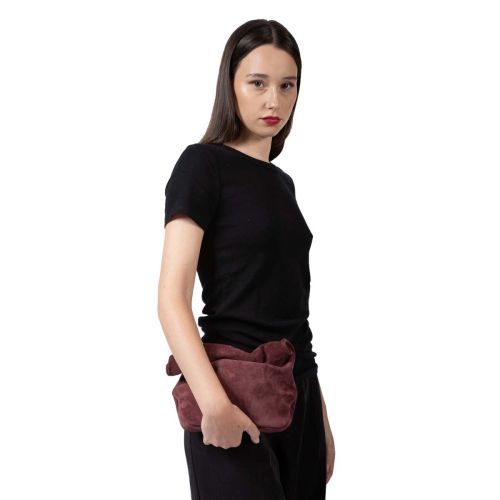 clutch in camoscio madera 